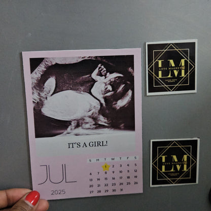 Custom Photo Magnet Calendar – Set of 12 (One for Each Month)