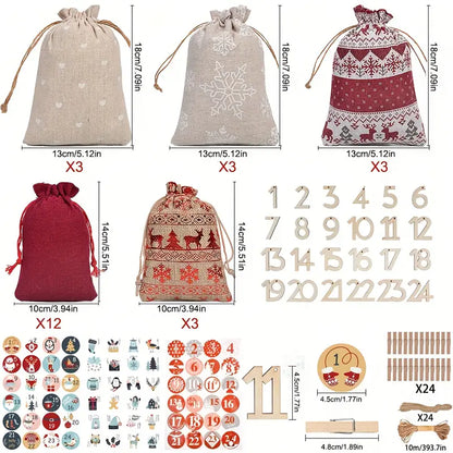 Christmas Advent Calendar Kit – 24 Custom Photo Magnets (Upload or Pre-Designed) PRE-ORDER