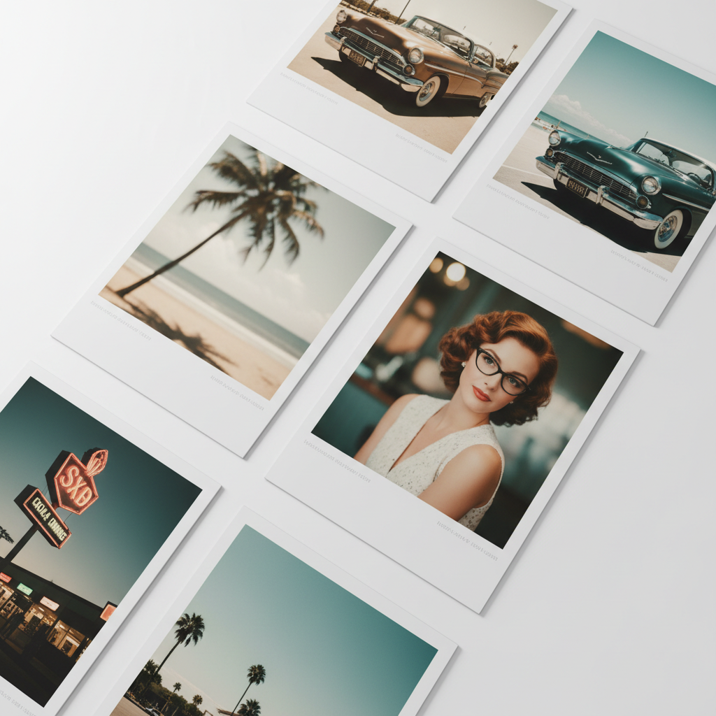 Retro prints close-up